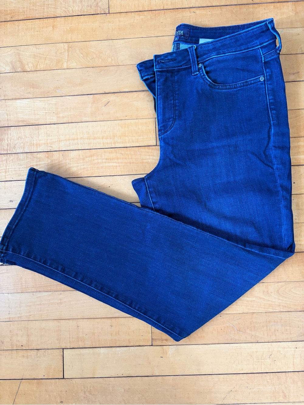 NYDJ Women's Straight Leg Jeans in Deep Blue Wash